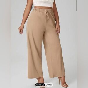 Women’s Plus Solid Knot Detail Pants - Size: 2XL